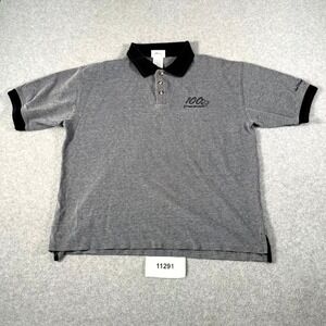 Vintage Walt Disney World Polo Shirt Mens Large Gray Cotton 100 Years of Magic